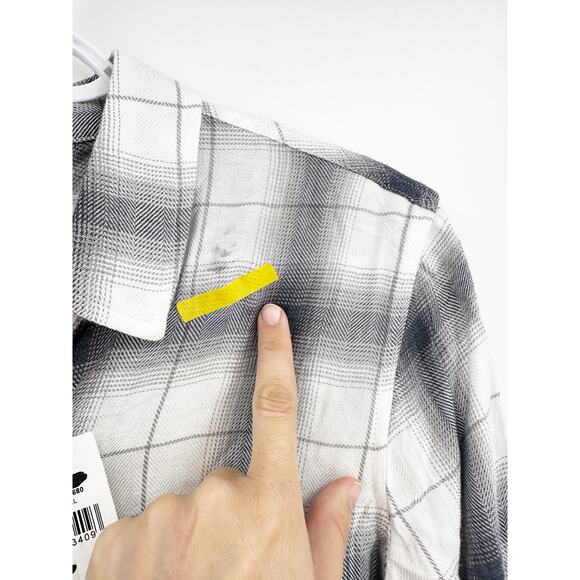 Rails Hunter White Steel Plaid Long Sleeve Button Up Shirt Size Small NWD - Picture 5 of 6